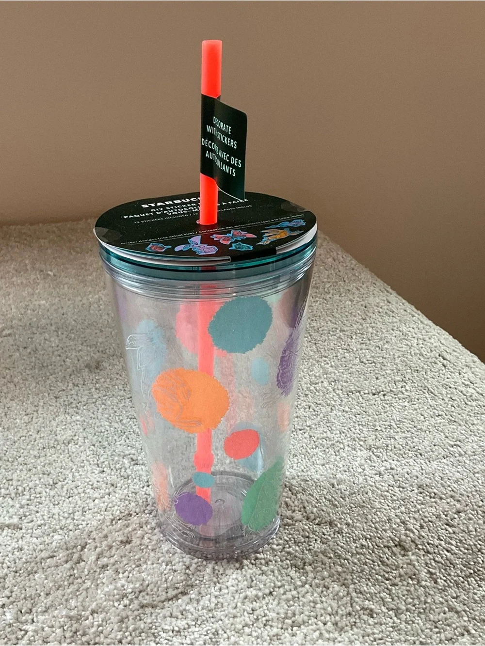 Starbucks 2024 Spring Easter Cold Cup with Stickers. 16 Oz. New